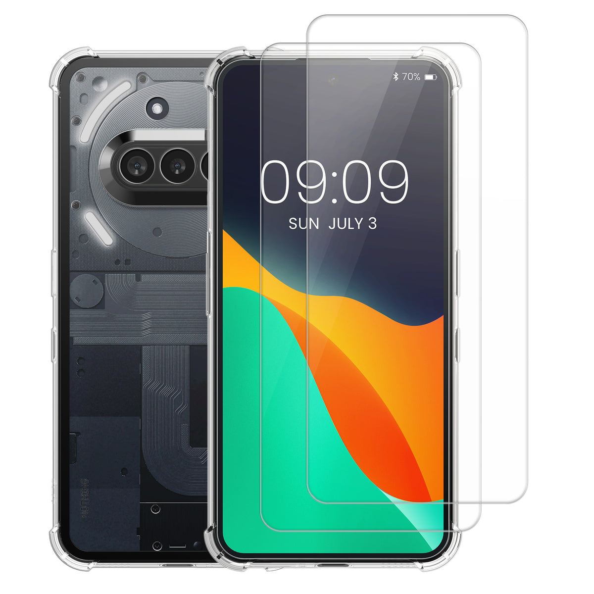 Nothing Phone 3a Handyhülle + 2x Schutzglas