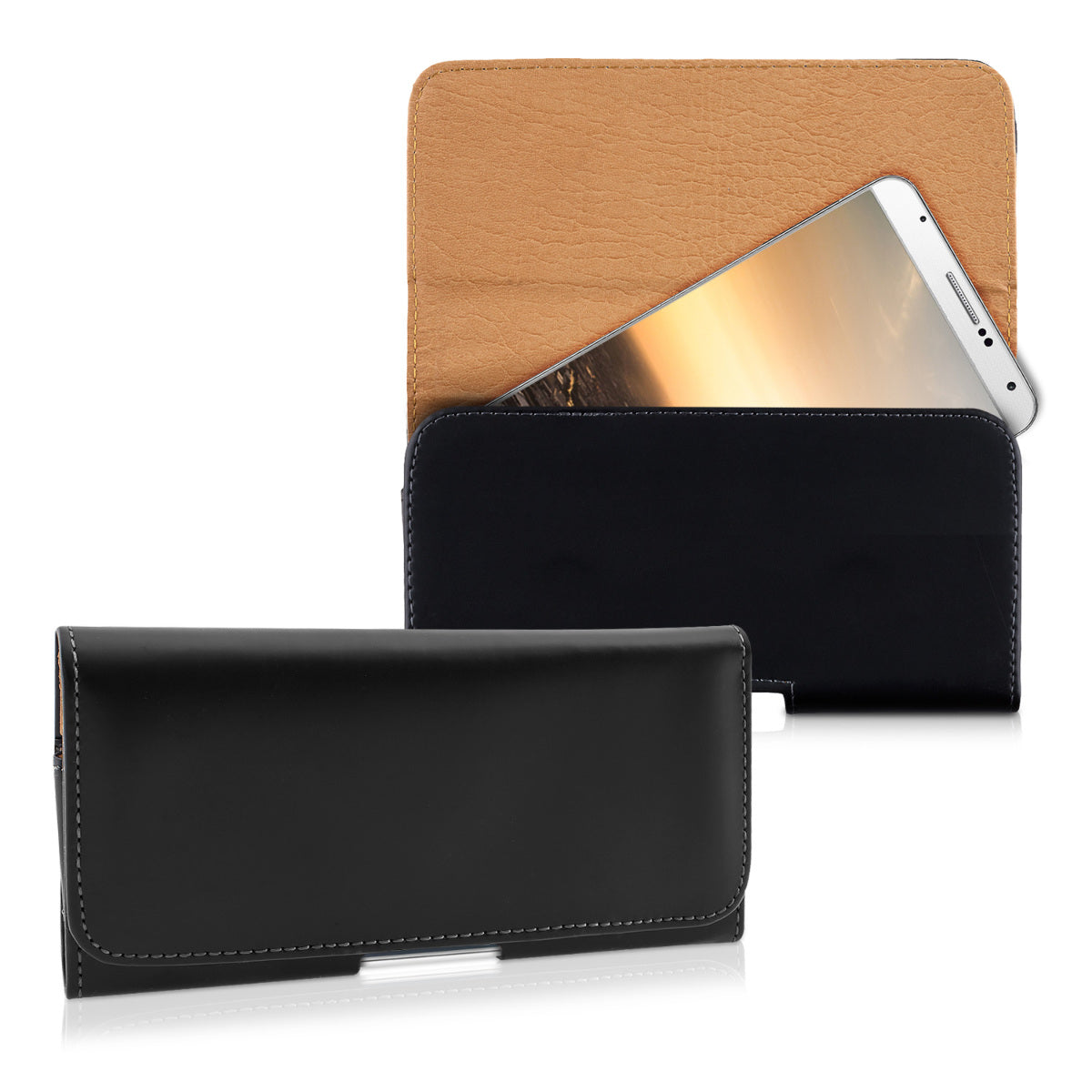 kwmobile Gürteltasche Hülle für Handys mit Gürtelclip - 16,2 x 8,5 cm Gürtel Case mit Gürtelschlaufe