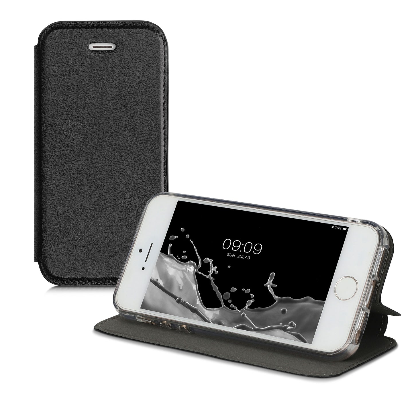 kwmobile Hülle kompatibel mit Apple iPhone SE (1.Gen 2016) / iPhone 5 / iPhone 5S - Handy Schutzhülle - Flip Cover Case