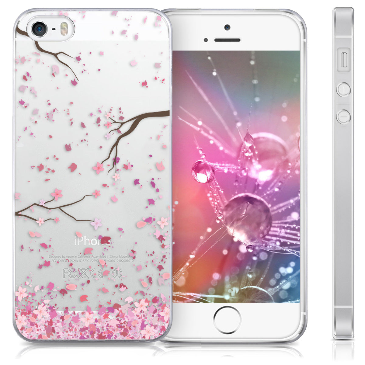 kwmobile Case kompatibel mit Apple iPhone SE (1.Gen 2016) / iPhone 5 / iPhone 5S - Hülle Silikon transparent