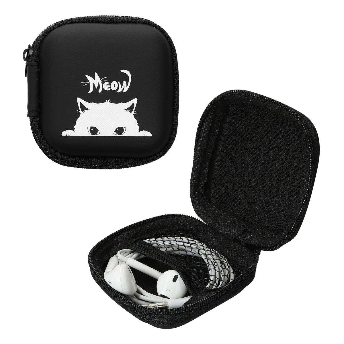 kwmobile In-Ear Kopfhörer Tasche - In Ear Kopfhörer Hülle mit Innentasche für Zubehör - Kleine Aufbewahrungstasche für In Ear Headphones