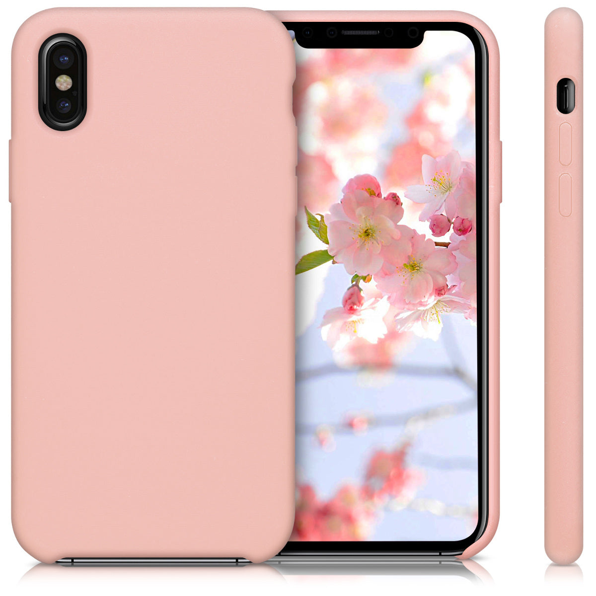 kwmobile Handyhülle für Apple iPhone X - Case Silikon - Kabelloses Laden - Schutzhülle Cover