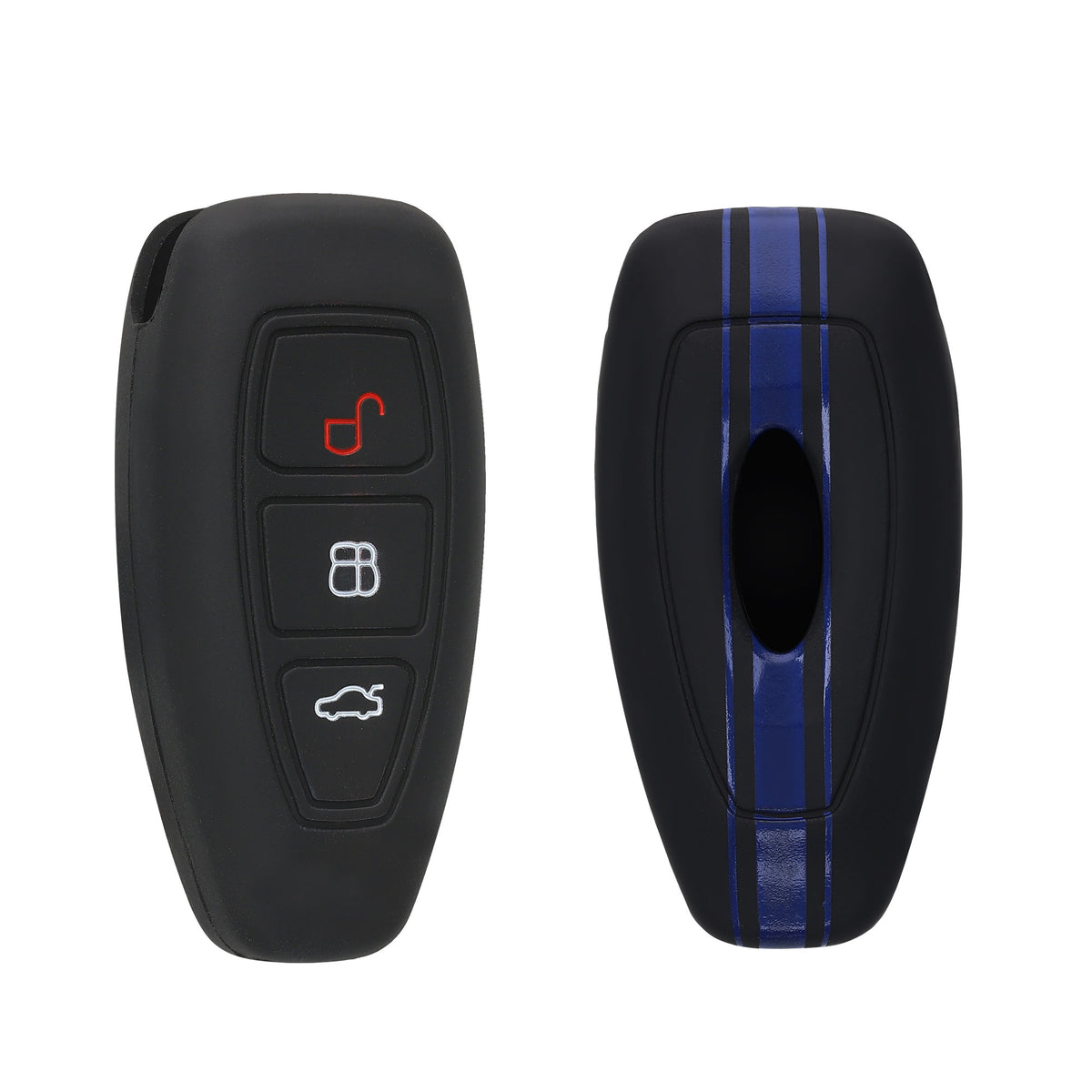 Ford 3-Tasten Autoschlüssel Keyless Go Silikon Schlüsselhülle gemustert