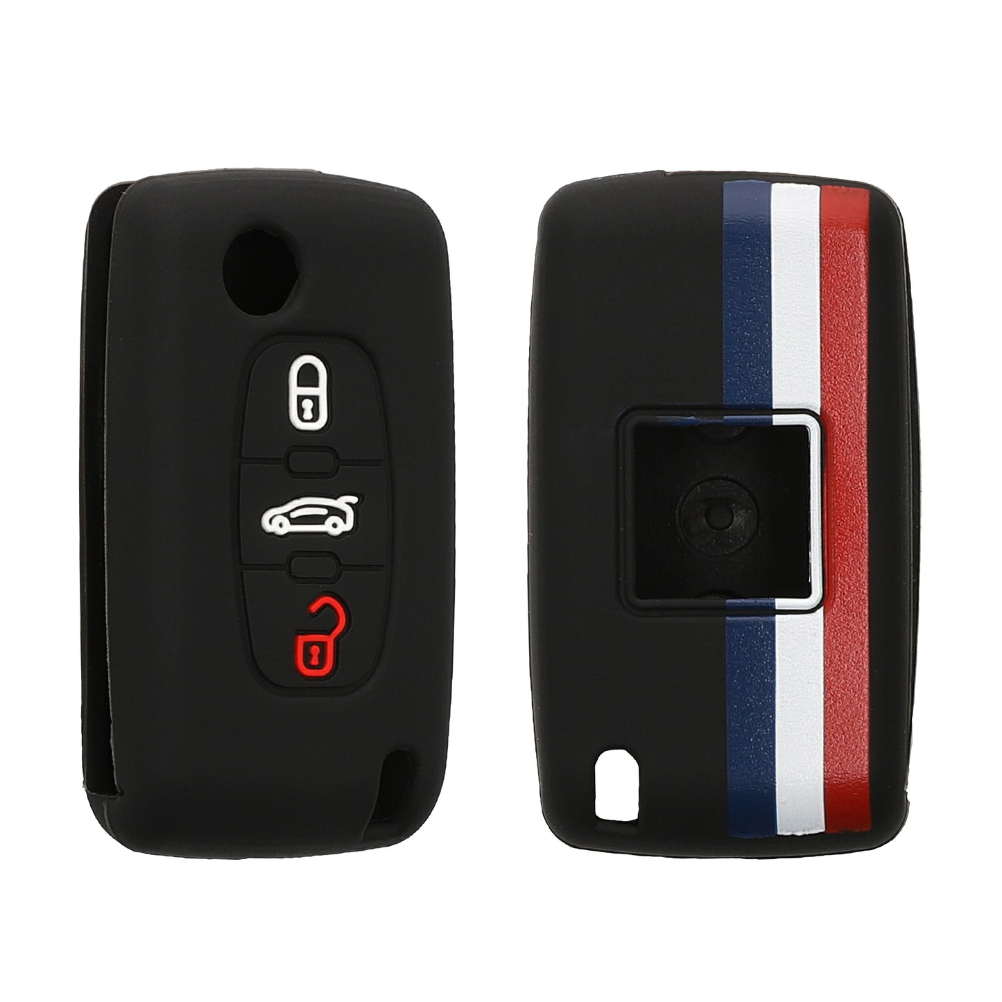 Silikon Hülle kompatibel mit Peugeot Citroen Autoschlüssel