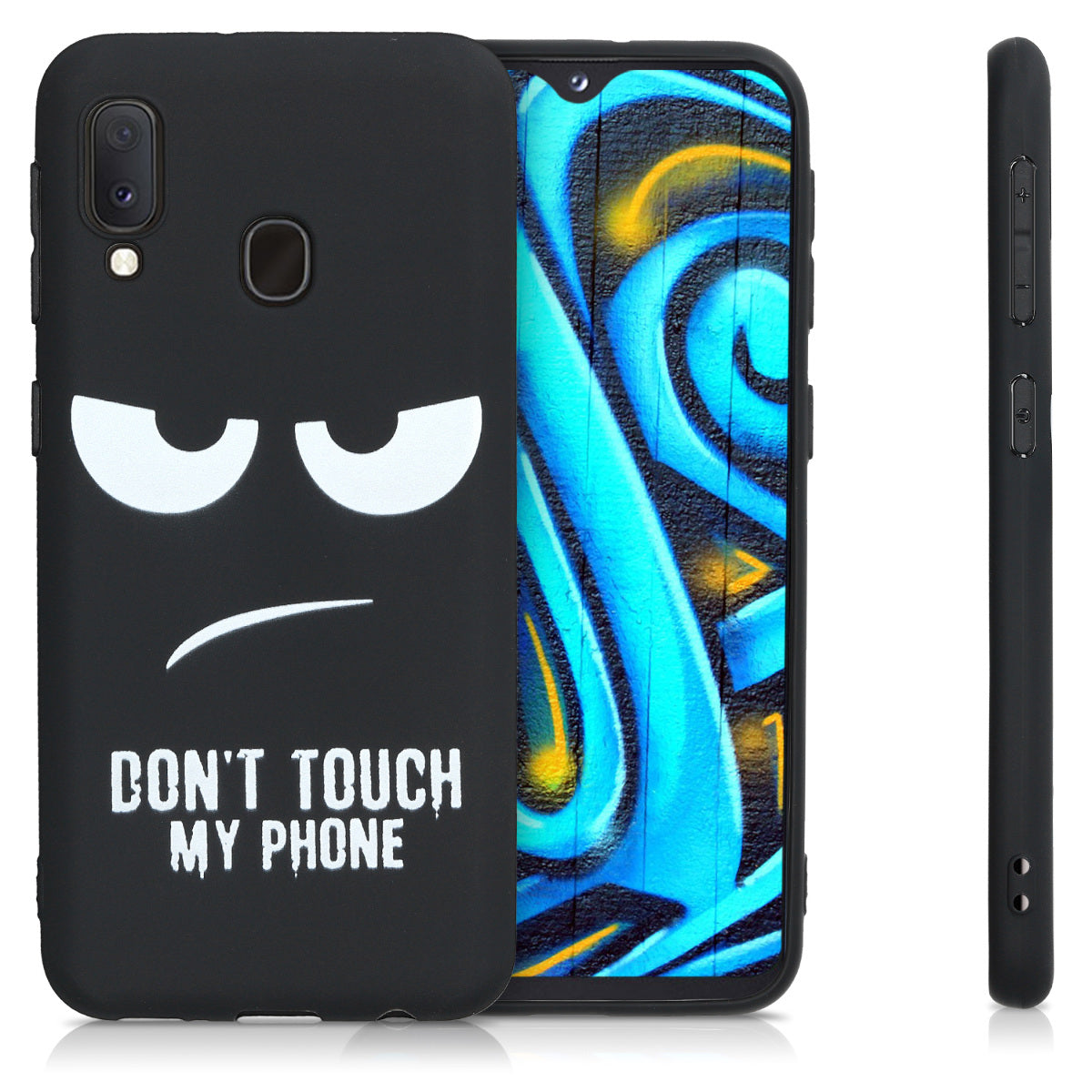 Samsung Galaxy A20e Silikon Handyhülle Don't Touch My Phone