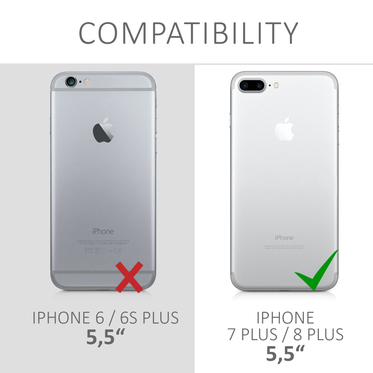 iPhone 7 Plus / iPhone 8 Plus gummierte Handyhülle