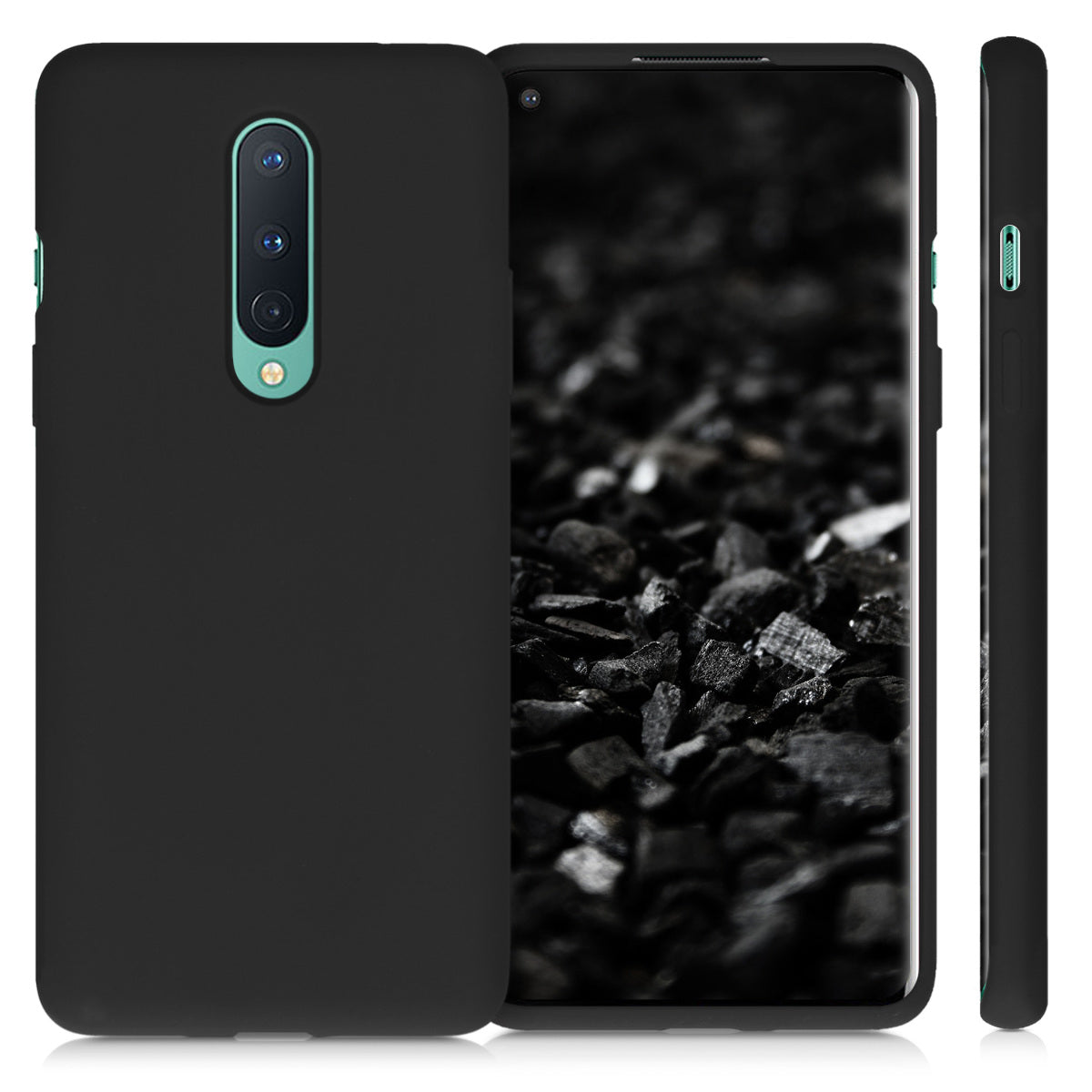 kwmobile Handyhülle für OnePlus 8 (2020) Hülle - Case Silikon - Kabelloses Laden - Schutzhülle Cover