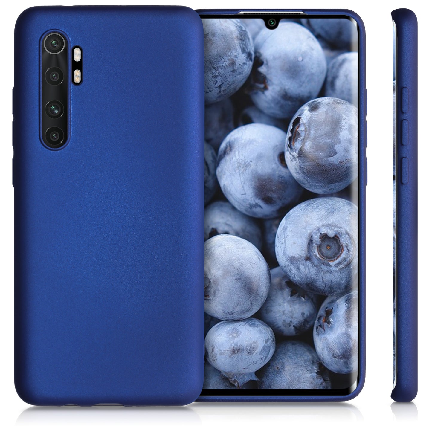 kwmobile Handyhülle für Xiaomi Mi Note 10 Lite Hülle - Silikon Case metallisch schimmernd - Schutzhülle Cover