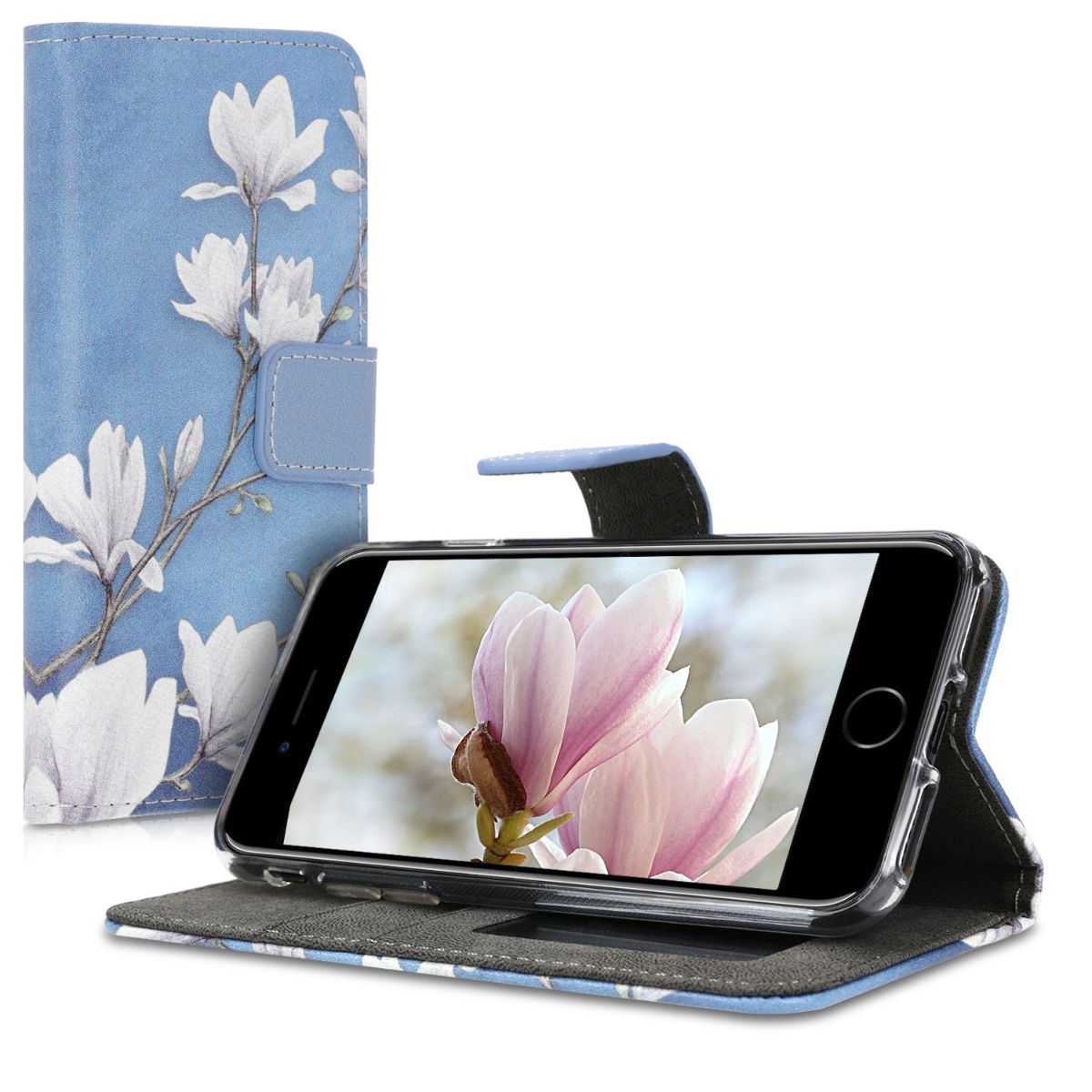 Kunstleder Handyhülle mit Kartenfach für Apple iPhone SE (2022) / iPhone SE (2020) / iPhone 8 / iPhone 7