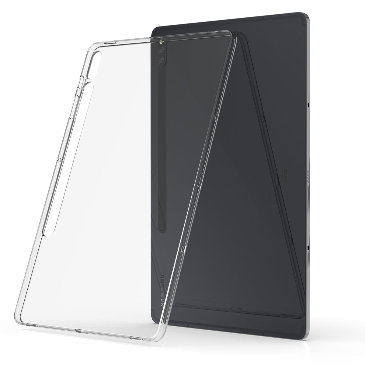 transparente Silikon Hülle für Galaxy Tab S8+ Plus / Galaxy Tab S7+ Plus