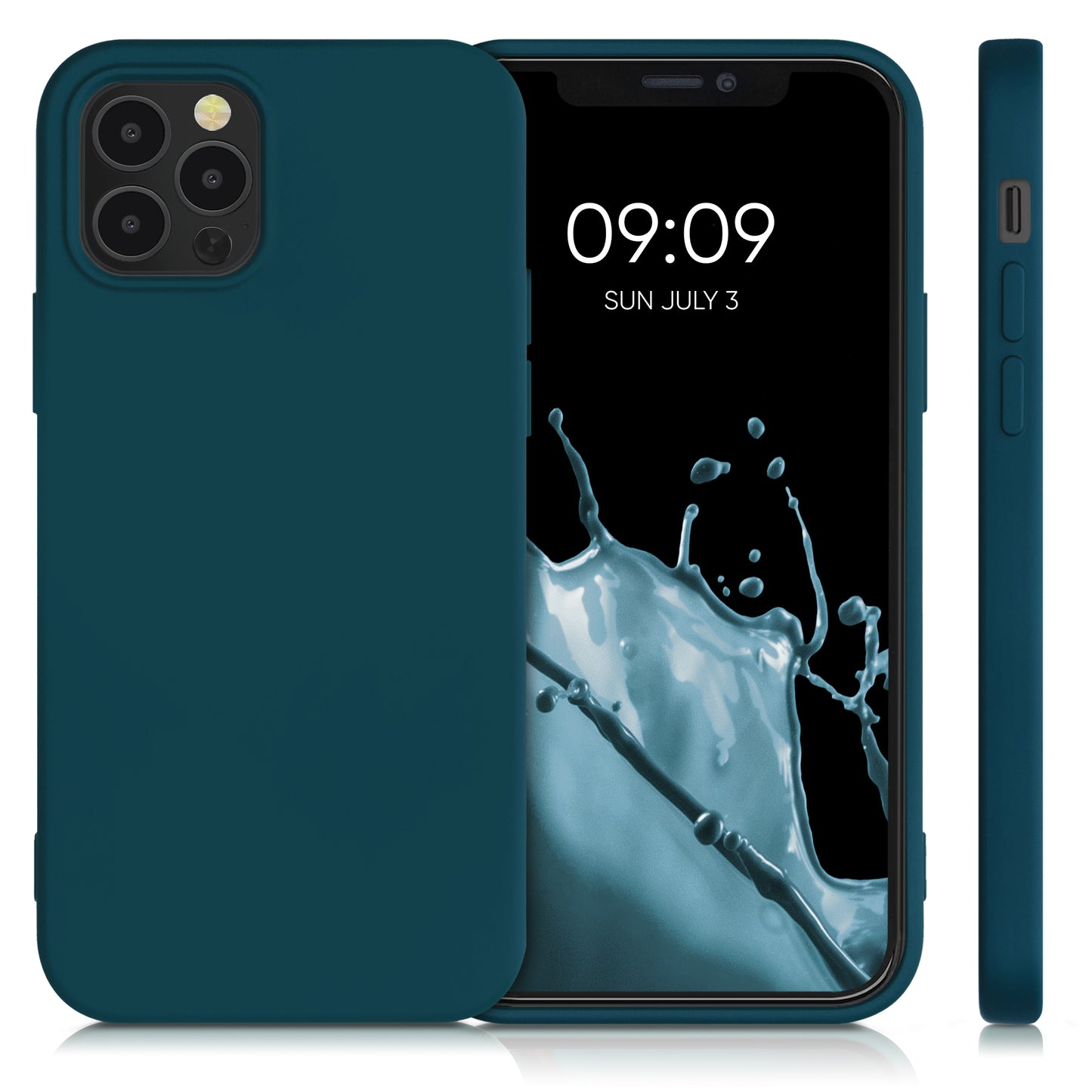 kwmobile Hülle kompatibel mit Apple iPhone 12 / iPhone 12 Pro Hülle - gummierte Silikon Handyhülle - Schutzhülle für kabelloses Laden - Case