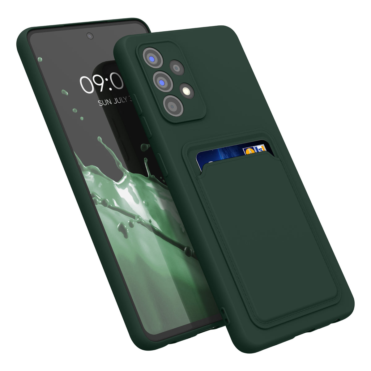 Samsung Galaxy A52 / A52 5G / A52s 5G Handyhülle mit Kartenfach Silikon Matt