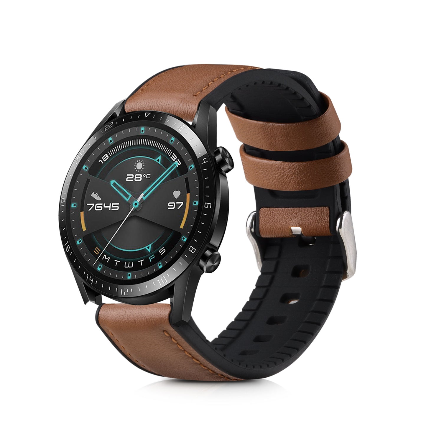 kwmobile Uhrenarmband für Huawei Watch GT / GT2 / GT3 (46mm) Armband - Ersatzarmband für Fitnesstracker mit Uhrenverschluss - Wechselarmband Smartwatch