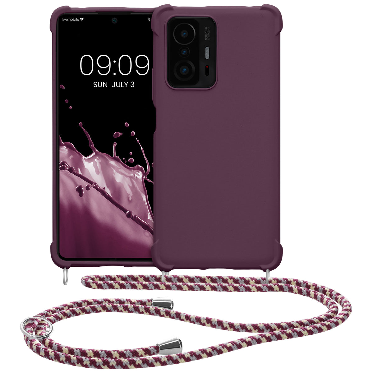 Xiaomi 11T / 11T Pro Silikon Handykette Bordeaux