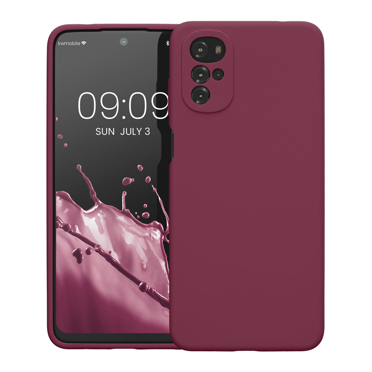 Gummierte Silikon Hülle für Motorola Moto G22 in Rhabarber Rot