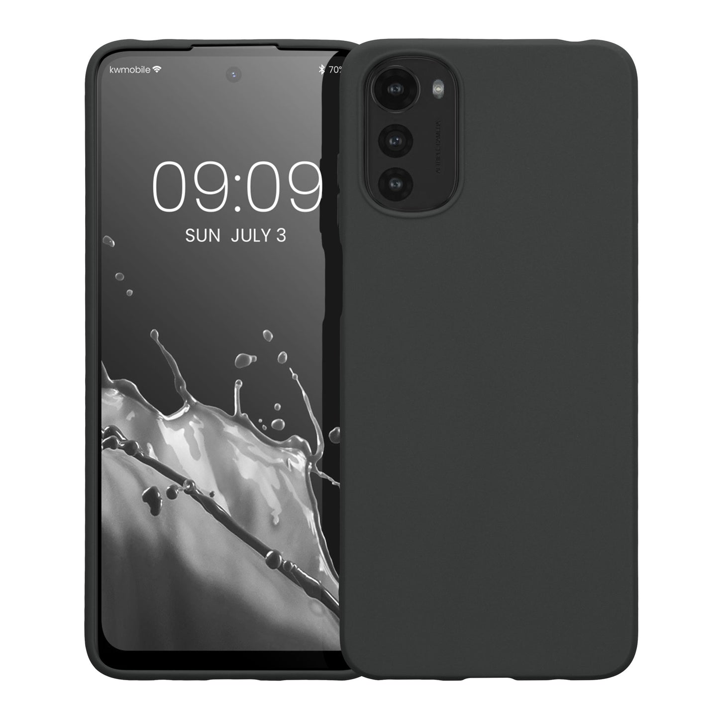 kwmobile Handyhülle für Motorola Moto E32 Hülle - Schutzhülle Cover - Schwarz matt - Hüllen