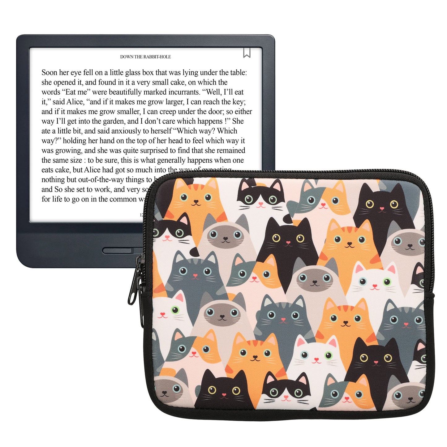 kwmobile Tasche für eReader - Hülle Schutzhülle Galaxie Baum Wiese