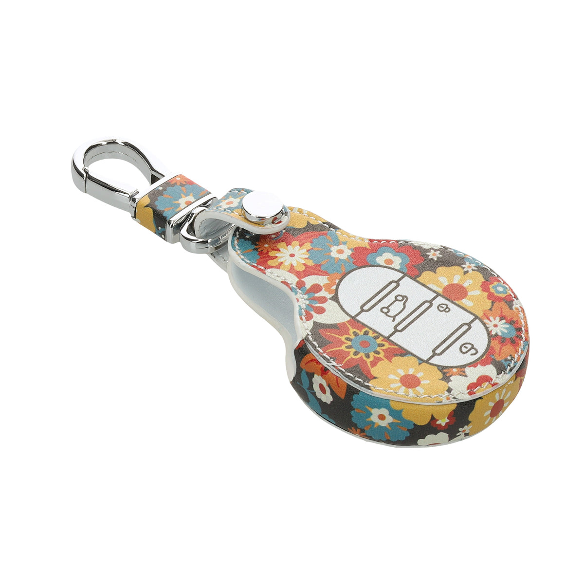 Mini 3-Tasten Smart Key Autoschlüssel Kunstleder Schlüsselhülle