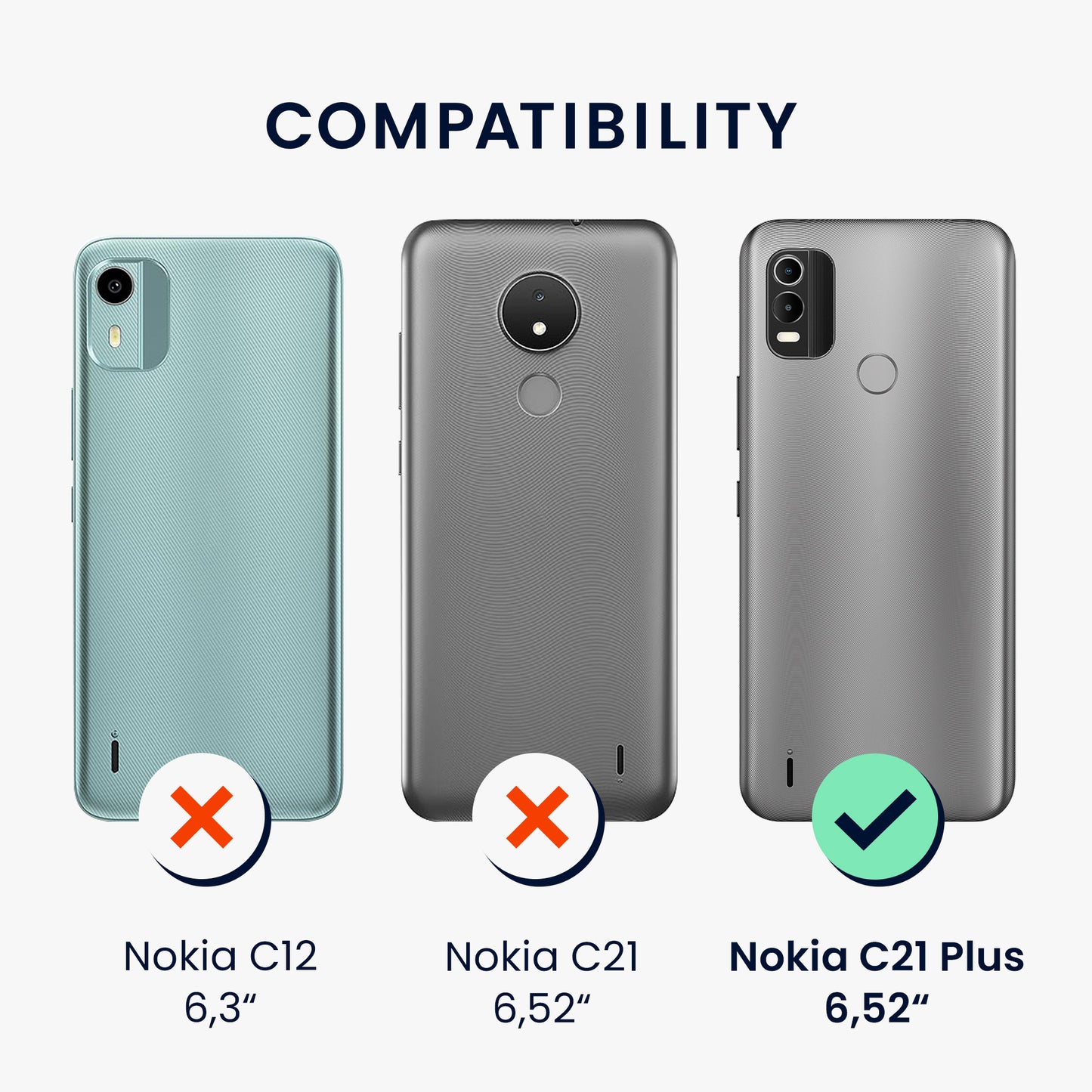 TPU Hülle für Nokia C21 Plus in Dark Rose