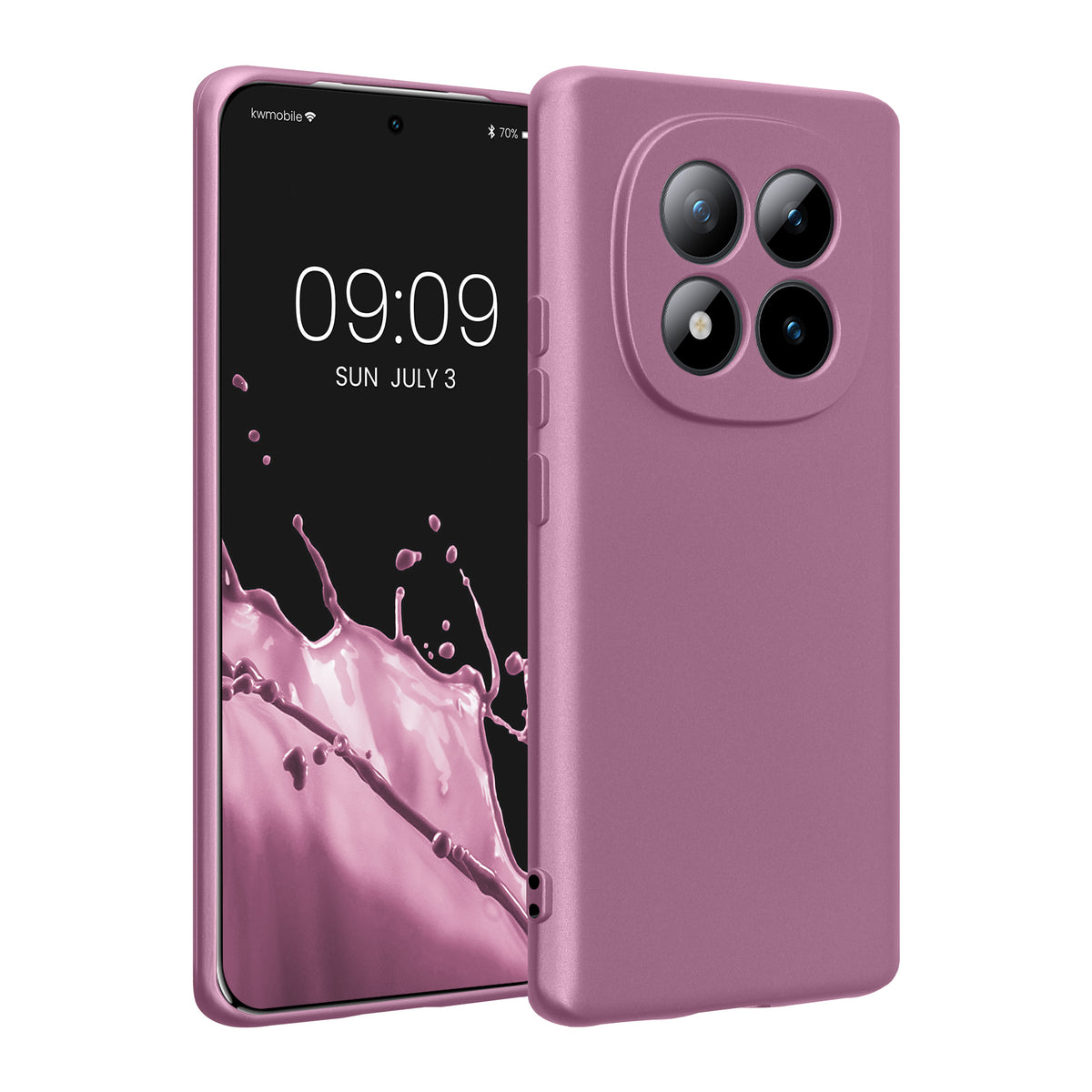 kwmobile Handyhülle für Xiaomi Redmi Note 15 4G / 5G / Poco M8 5G Hülle - weiche Silikon Case metallisch schimmernd - Schutzhülle Cover - Metallic Lavendel Metallic Lavendel