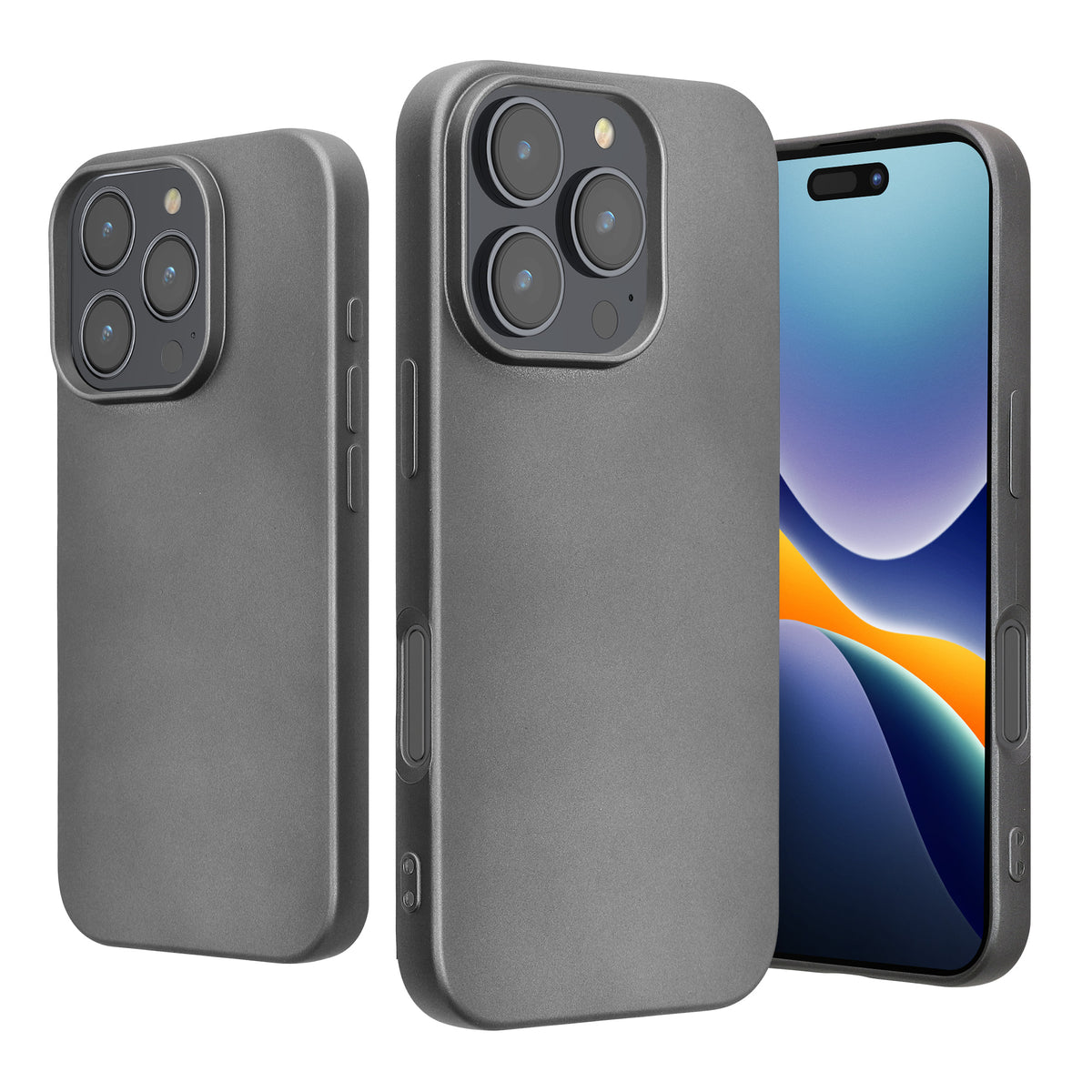 iPhone 16 Pro Silikon Handyhülle metallisch KWM0000216J003C