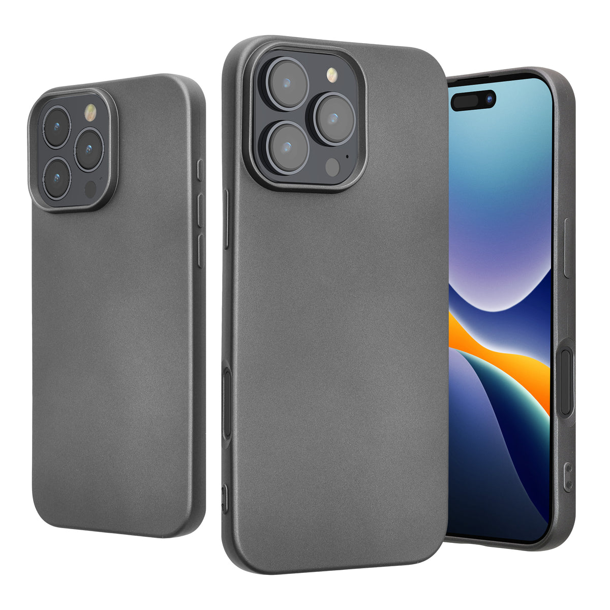 iPhone 16 Pro Max Silikon Handyhülle metallisch KWM0000216K003C