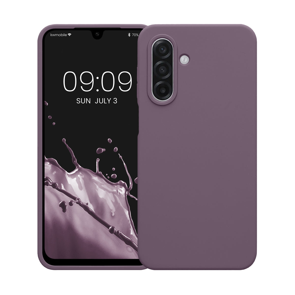 kwmobile Handyhülle für Samsung Galaxy A18 4G / 5G Hülle - Case Silikon - Kabelloses Laden - Schutzhülle Cover in Helle Iris Helle Iris