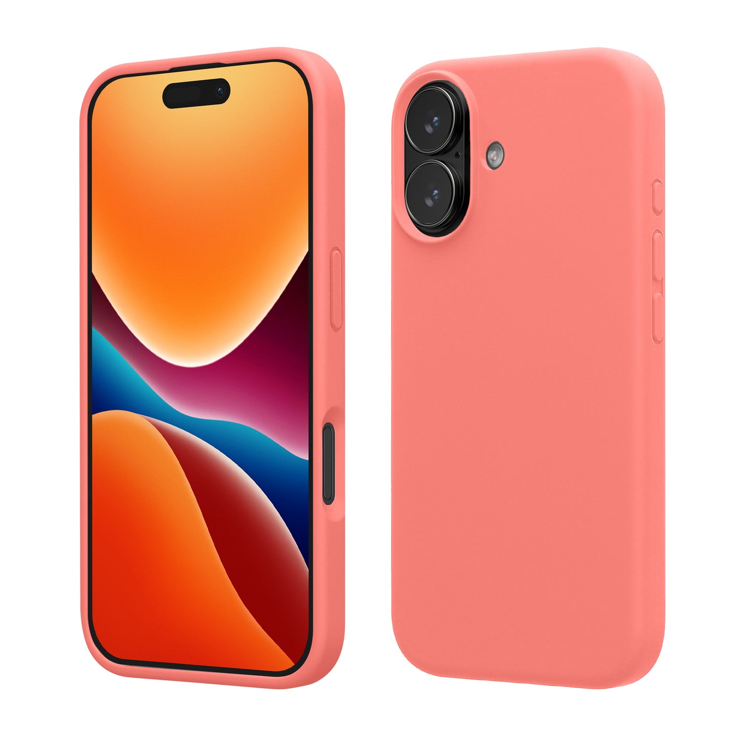 kwmobile Handyhülle für iPhone 17 Hülle, für iPhone 17 Case - Hülle Silikon - kabelloses Laden - Pastell Koralle Pastell Koralle