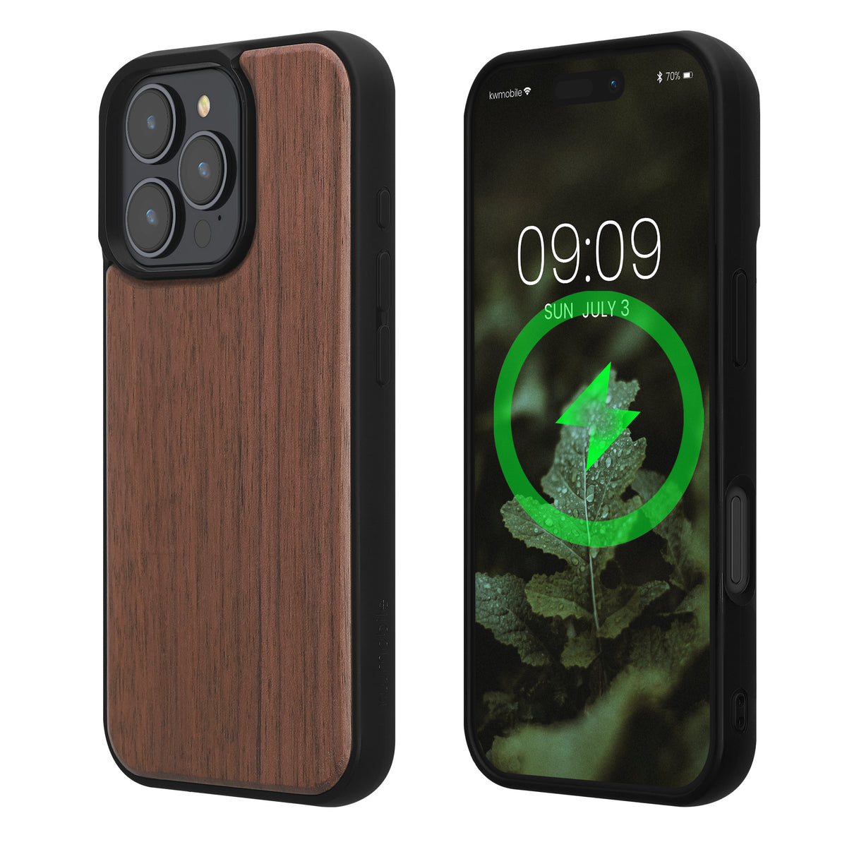 iPhone 16 Pro Holz Handyhülle mit MagSafe Dunkelbraun KWM0000234Y001C
