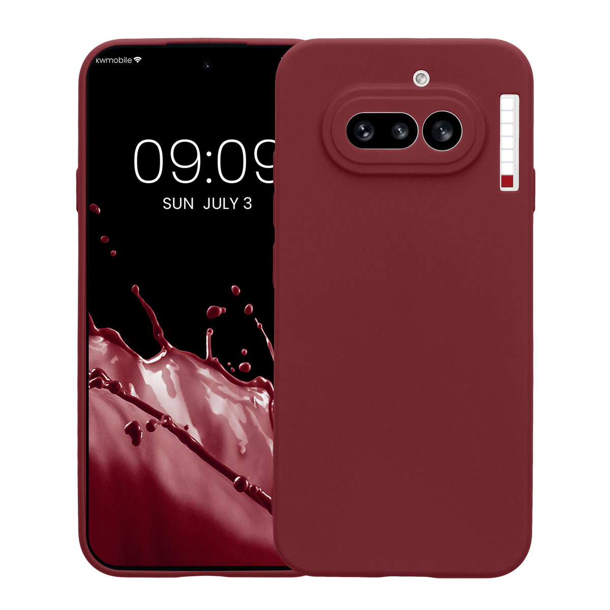 kwmobile Handyhülle für Nothing Phone (4a) Hülle - weiches Handy Silikon Case - Schutzhülle Cover - Bordeaux Violett Bordeaux Violett
