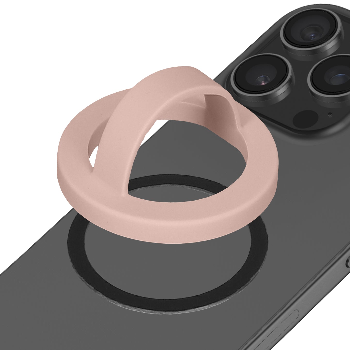 kwmobile Handy Ring Halter für Magsafe Ring Holder - Silikon Magnet Fingerhalter für Smartphone - Magnetring Handy - kompatibel mit MagSafe - Rosa Rosa