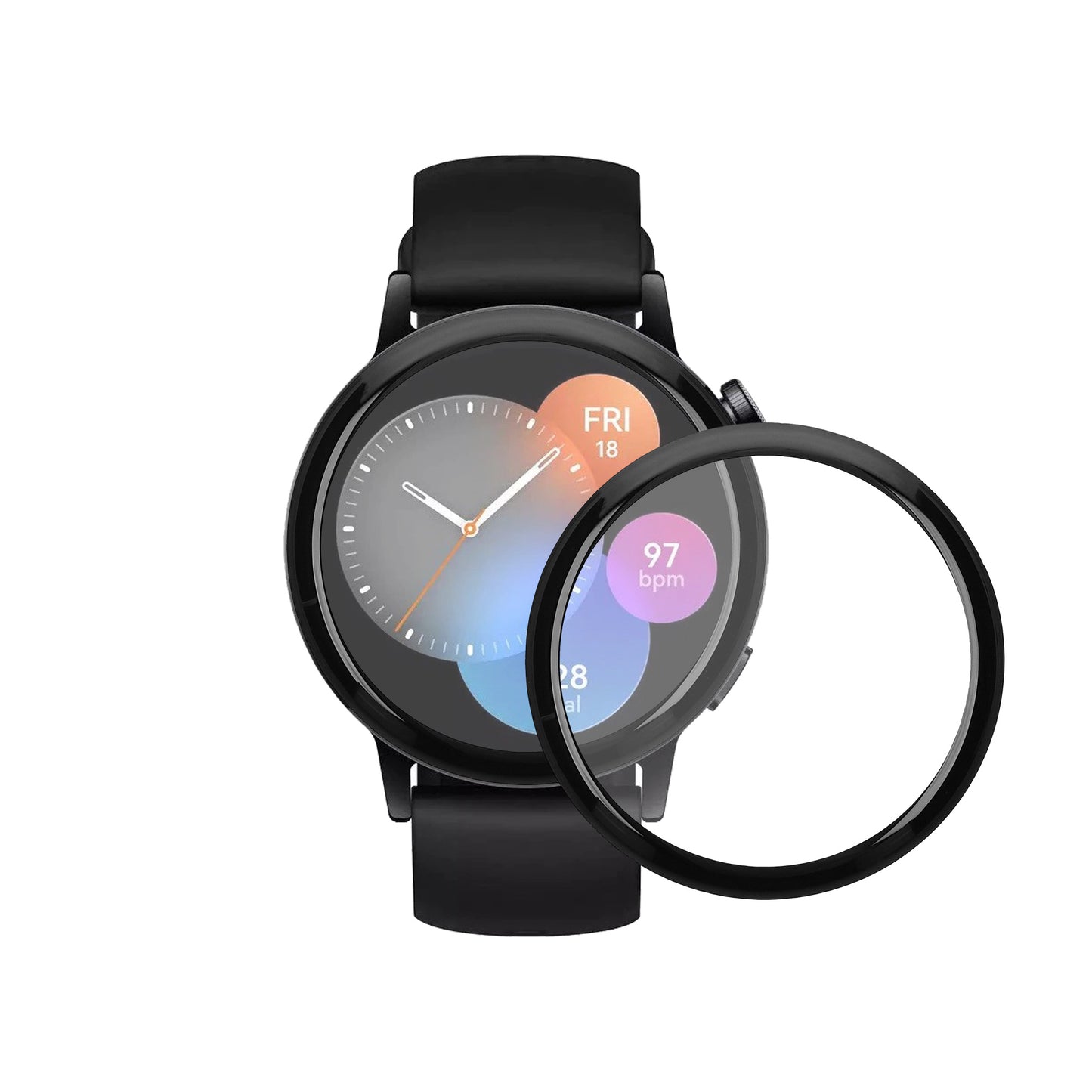 kwmobile Displayschutzfolie kompatibel mit Huawei Watch GT 3 (42mm) Folie Schutzfolie für Fitness Tracker robuster Displayschutz