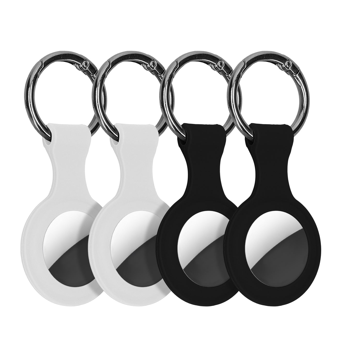 kwmobile SmartTag Hülle kompatibel mit Apple AirTag Schlüsselanhänger - Bluetooth Tracker Zubehör Set mit Halterung für Rucksack