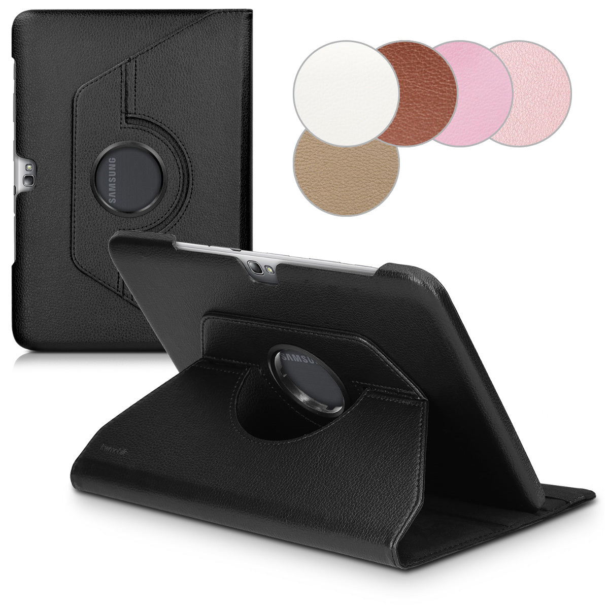 kwmobile Schutzhülle kompatibel mit Samsung Galaxy Note 10.1 N8000 / N8010 - Hülle 360° Tablet Cover Case