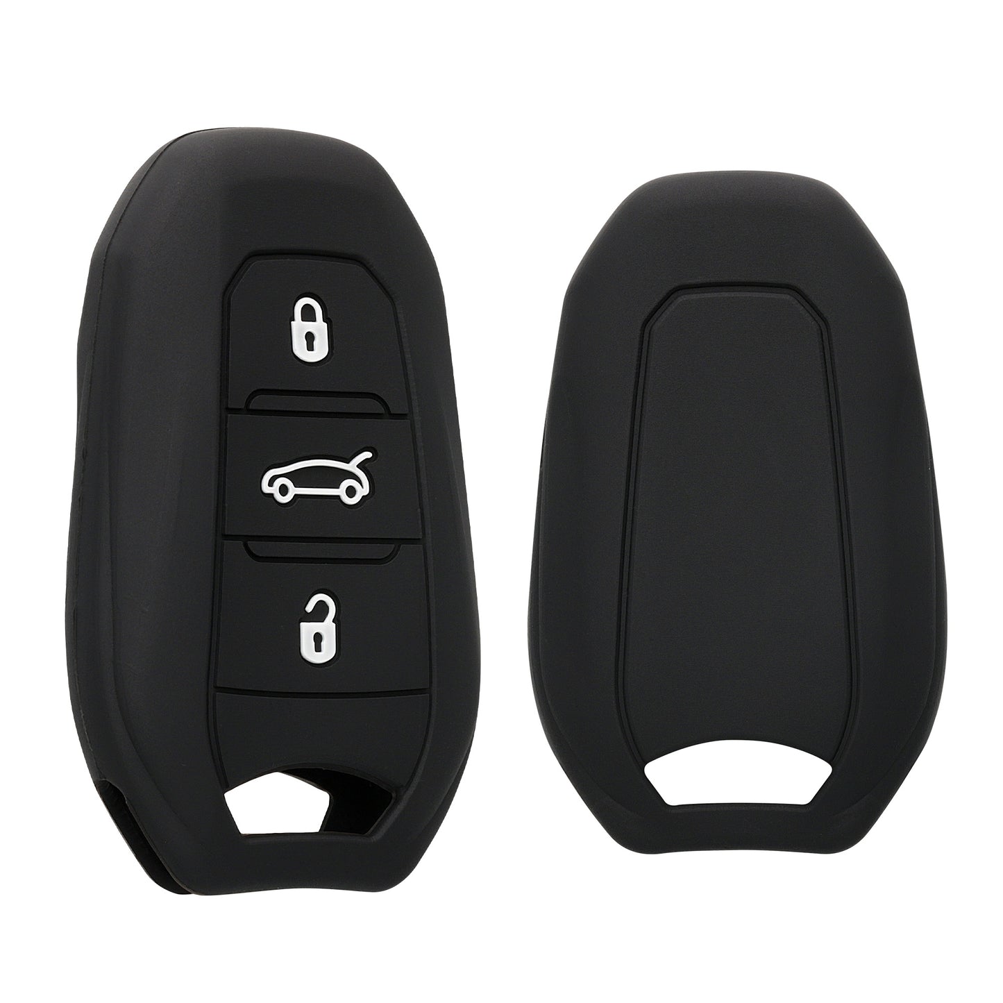 kwmobile Autoschlüssel Hülle kompatibel mit Peugeot Citroen 3-Tasten Smartkey Autoschlüssel (nur Keyless Go)