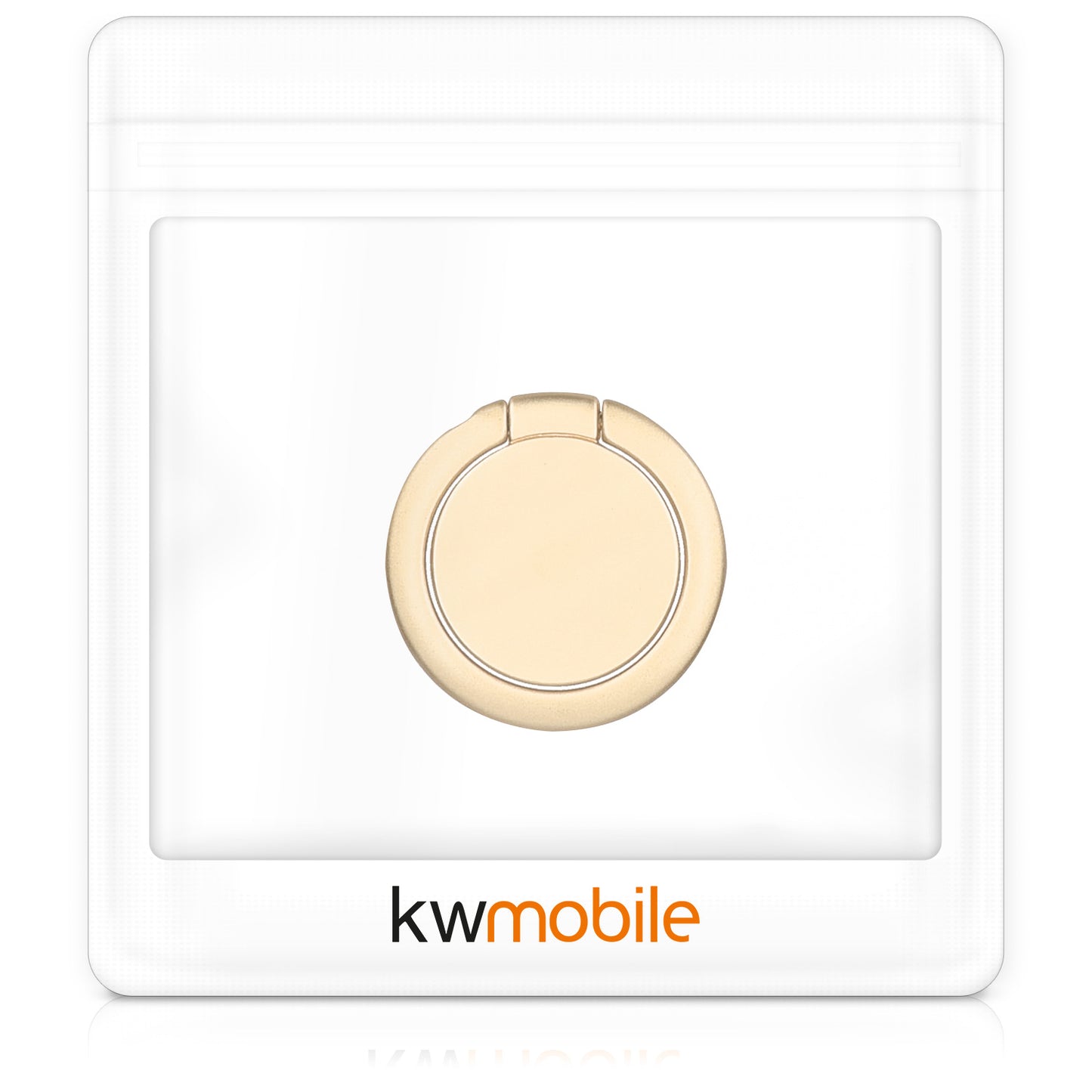 kwmobile Smartphone Ring Fingerhalter aus Metall - 360° drehbare Ringhalter Handy Fingerhalterung mit Standfunktion - Handyring Halterung