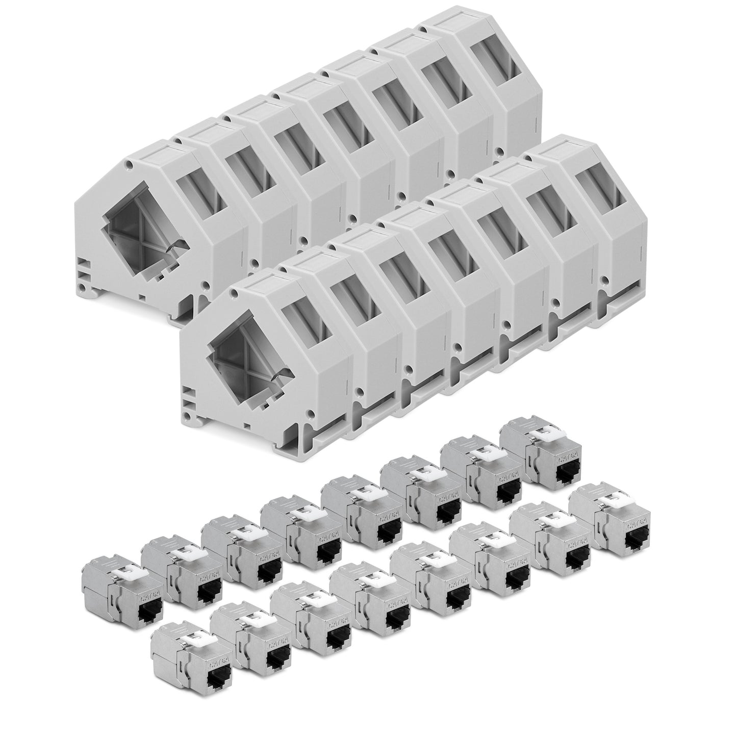 Keystone Modul + Hutschienenadapter Set