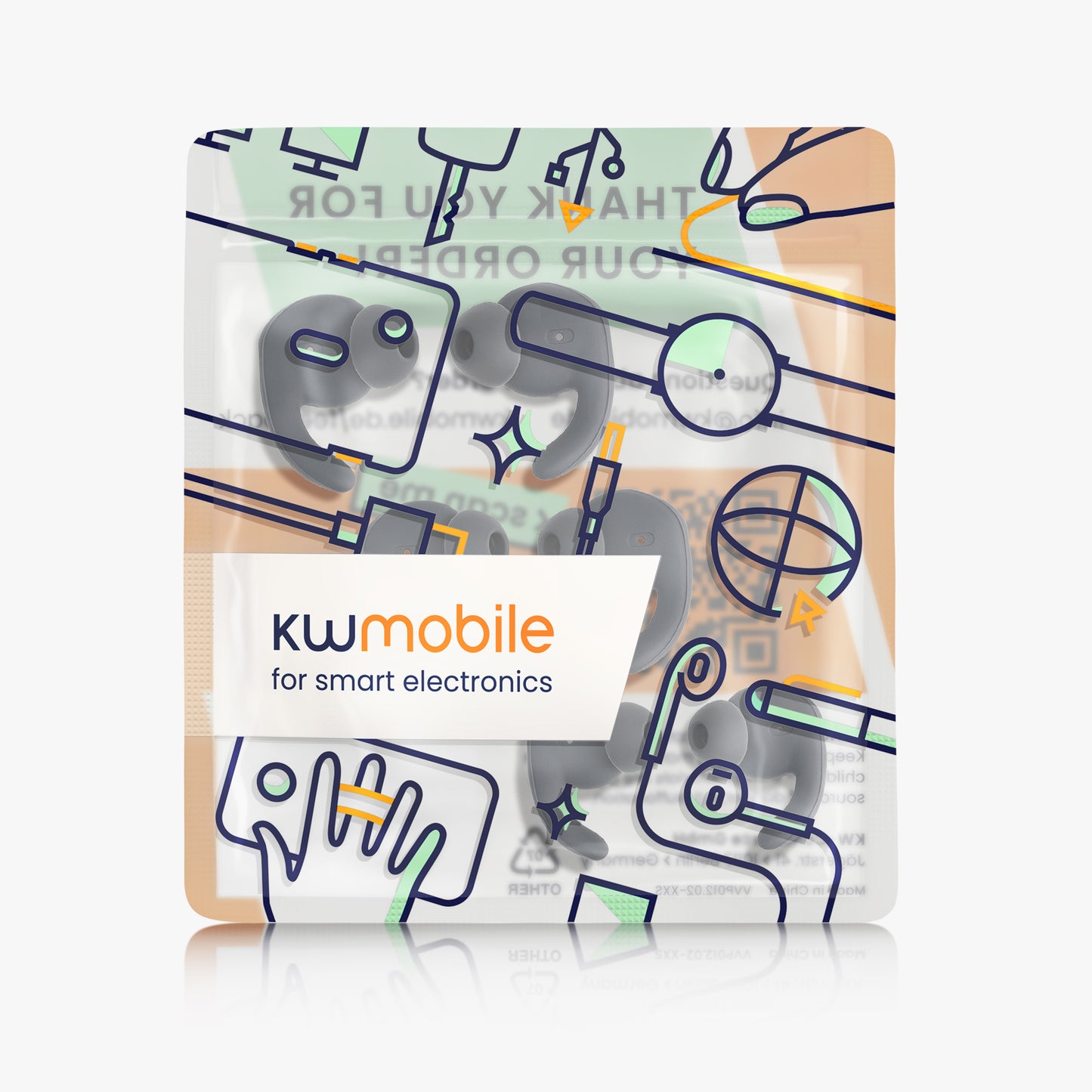 kwmobile Hülle mit Haken kompatibel mit Huawei AM61 xSport Schutzhülle für Kopfhörer