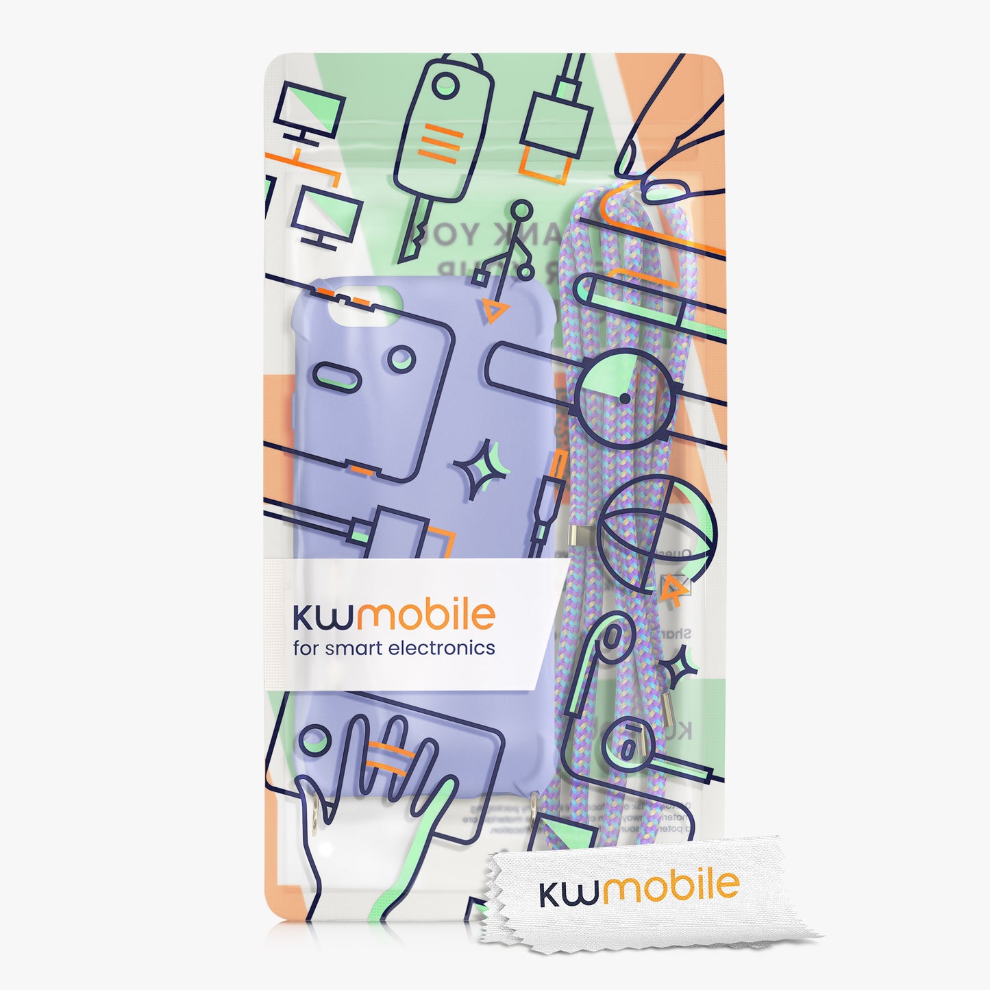 kwmobile Necklace Case kompatibel mit Apple iPhone 6 / 6S Hülle - Cover mit Kordel zum Umhängen - Silikon Schutzhülle