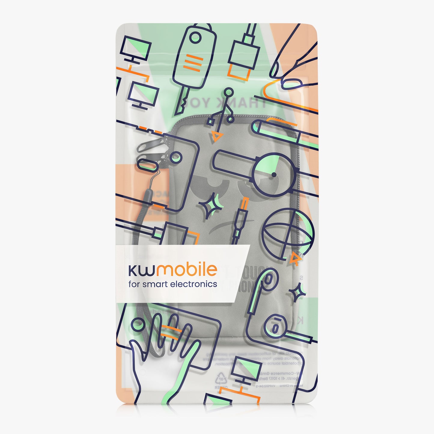 kwmobile Handytasche für Smartphones - 6,5" - Handy Tasche - 16,5 x 8,9 cm Innenmaße