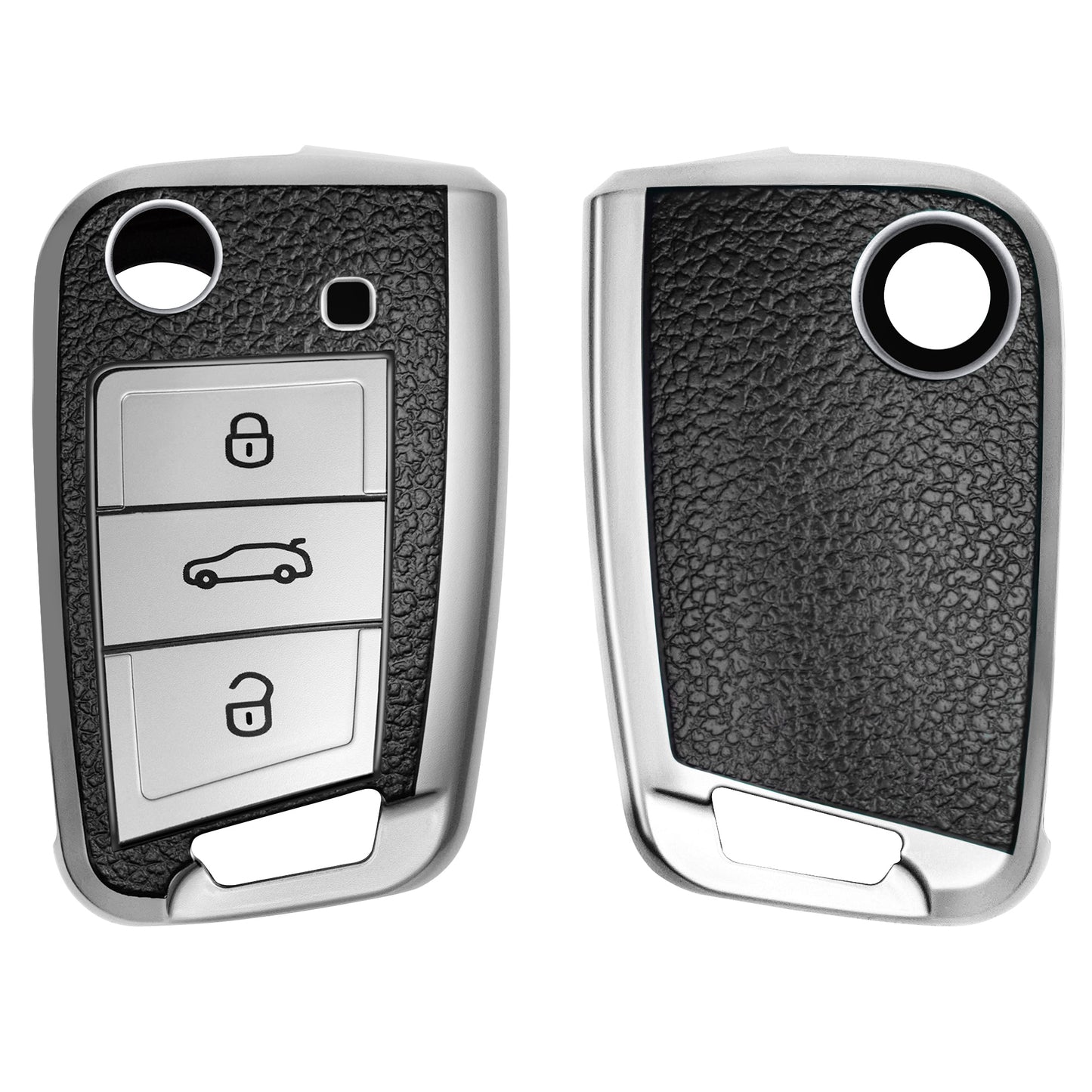 kwmobile Autoschlüssel Hülle kompatibel mit VW Golf 7 MK7 3-Tasten Autoschlüssel - Schlüsselhülle Cover