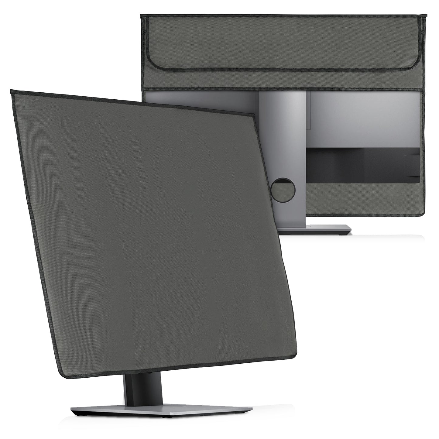 kwmobile Hülle kompatibel mit 27-28" Monitor - mit 2 Fächern auf Rückseite - Schutzhülle