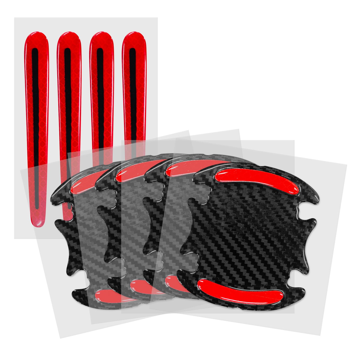 kwmobile Universal Auto Türgriff Lackschutzfolie Folie Schutzfolie Griffmulden und Griff 9,1 x 8,3 + 13 x 1,7 cm