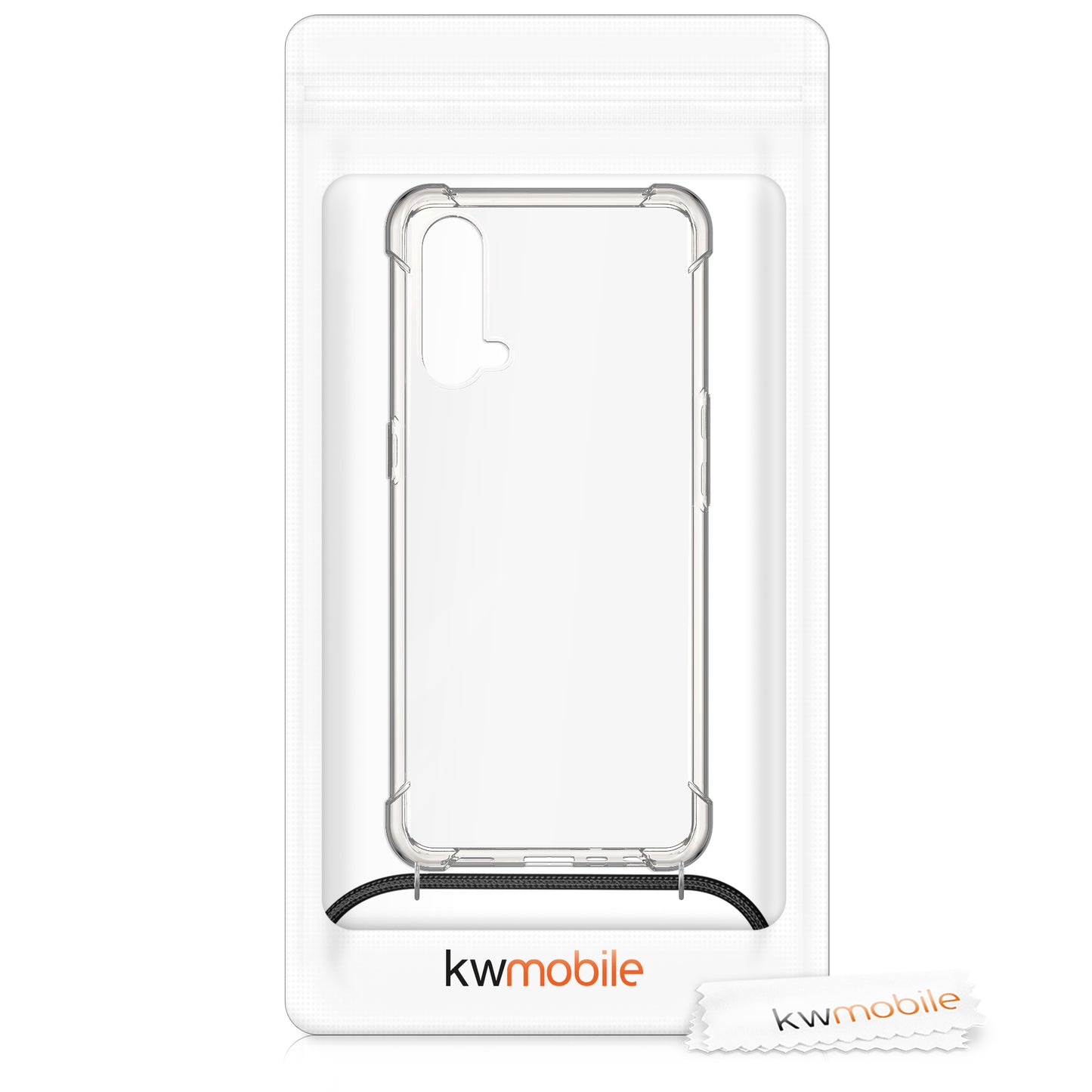kwmobile Necklace Case kompatibel mit OnePlus Nord CE 5G Hülle Silikon Cover mit Handykette Band Handyhülle