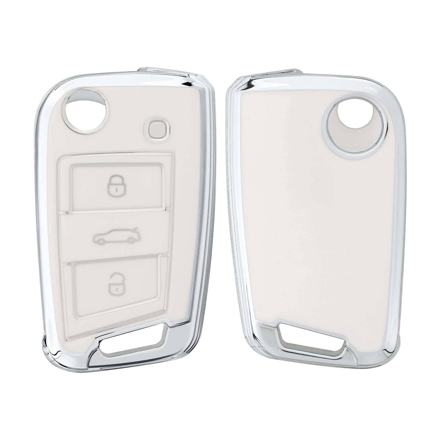 kwmobile Autoschlüssel Hülle kompatibel mit VW Golf 7 MK7 3-Tasten Autoschlüssel - Schlüsselhülle Silikon Cover