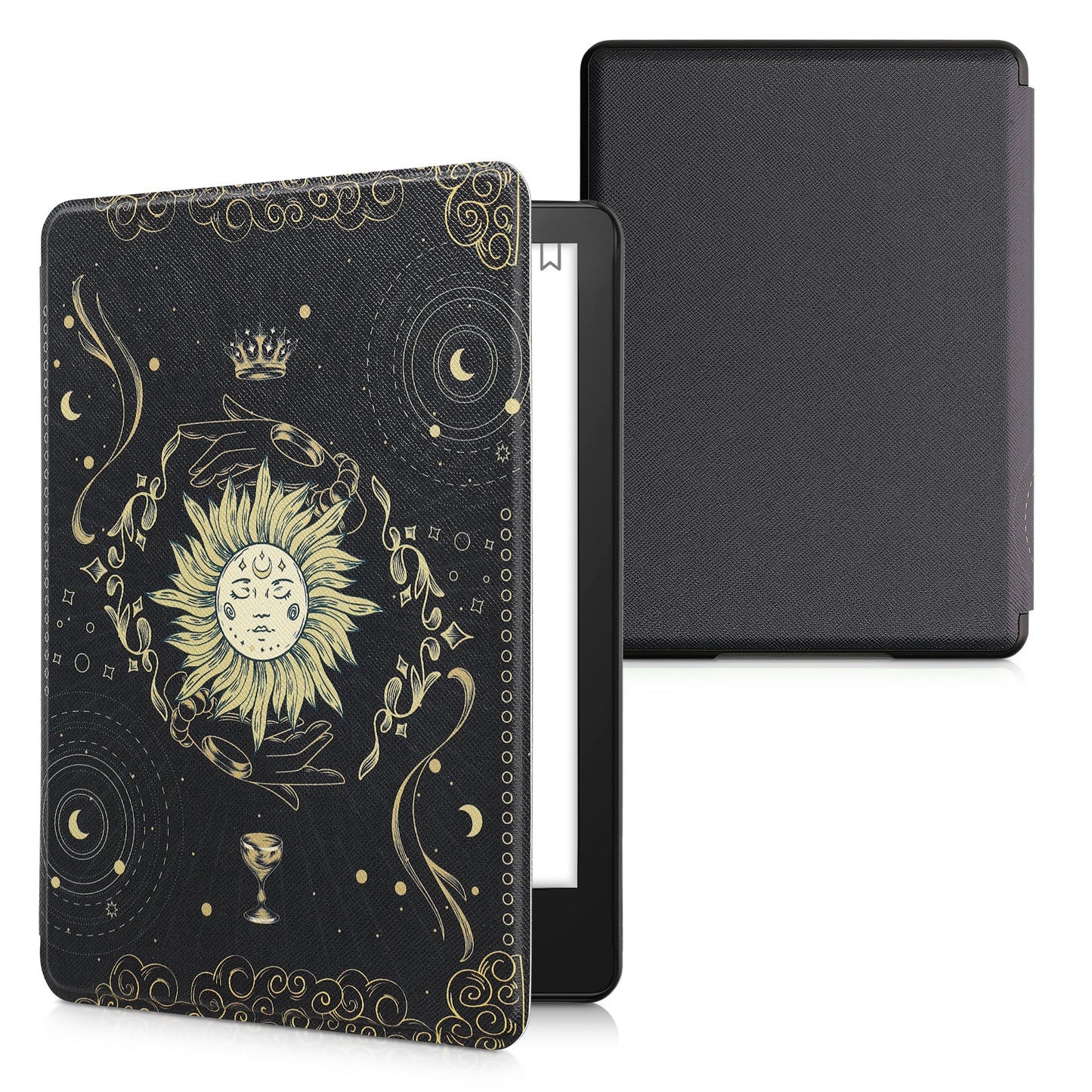 kwmobile Klapphülle kompatibel mit Amazon Kindle Paperwhite 11. Generation 2021 Hülle Flipcase mit Magnetverschluss Travel Schriftzug