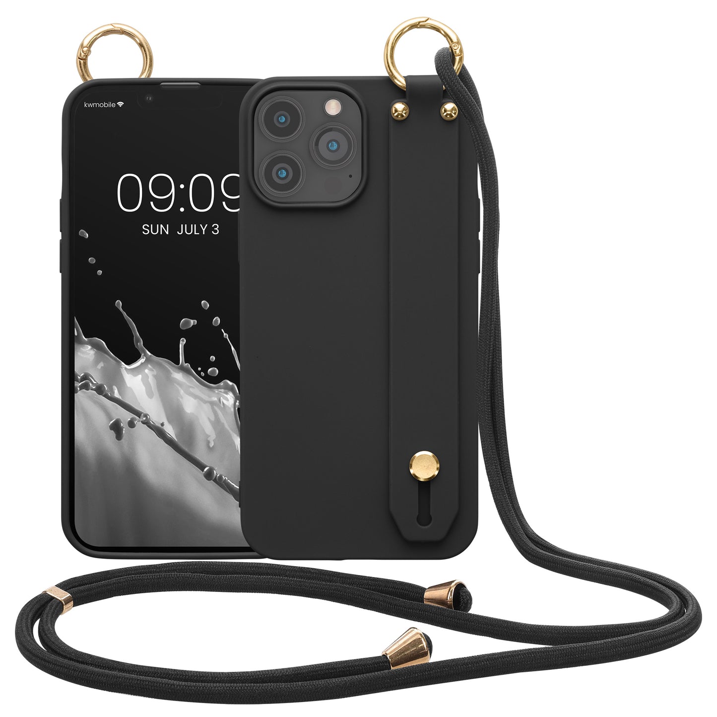 kwmobile Hülle kompatibel mit Apple iPhone 13 Pro Max - Handyhülle mit Schlaufe Ring - Handy Cover Case
