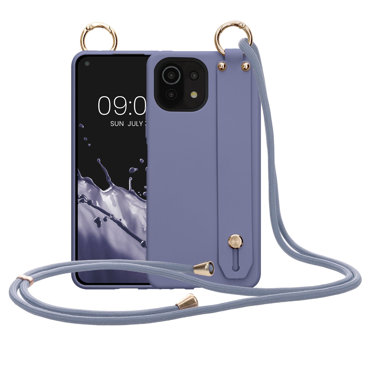 kwmobile Hülle kompatibel mit Xiaomi 11 Lite (5G) NE / Mi 11 Lite (5G) - Handyhülle mit Schlaufe Ring - Handy Cover Case