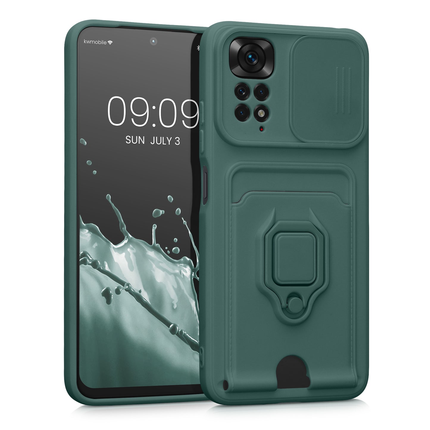 kwmobile Handyhülle kompatibel mit Xiaomi Redmi Note 11 / Note 11S Softcase mit Kameraschutz Kartenfach