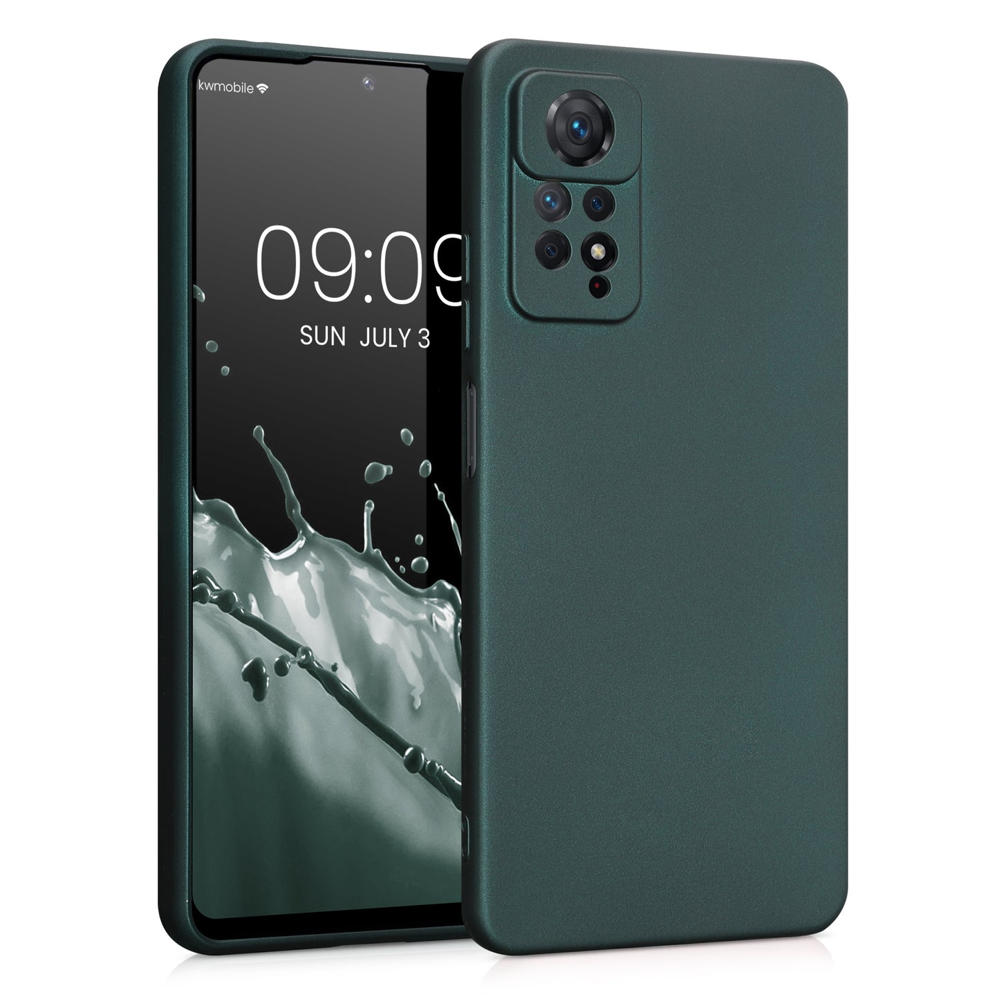 kwmobile Handyhülle für Xiaomi Redmi Note 11 Pro / Note 11 Pro (5G) / Note 12 Pro (4G) Hülle - Silikon Case metallisch schimmernd - Schutzhülle Cover